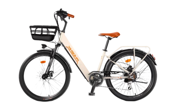 幅條輪雙碟剎淑女車—奶白